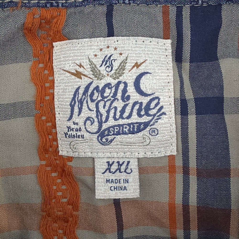 MoonShine Spirit by Brad Paisley Mens‎ XXL Plaid Western Shirt L/S Pearl Snap - Picture 3 of 9